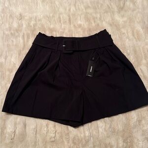 Black High Waisted  Women's Shorts
